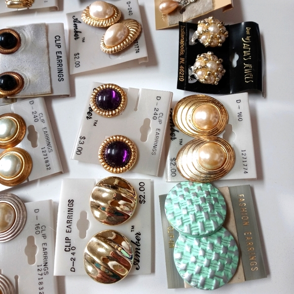 Jewelry - Clip Earrings 26 pairs + 2 Pierced = Total 28